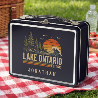Lake Ontario Vintage Great Lakes Lake Life Metal Lunch Box