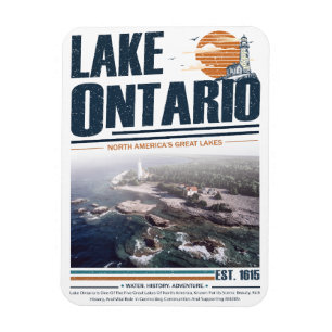 Lake Ontario Vintage Great Lakes Lighthouse Magnet