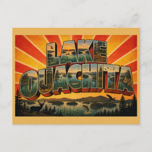Lake Ouachita Arkansas Crystal Clear Lake Art Postcard