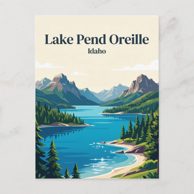 Lake Pend Oreille Idaho Postcard (Front)