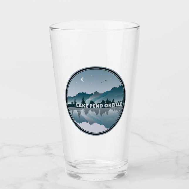 Lake Pend Oreille Idaho Reflection Glass (Front)