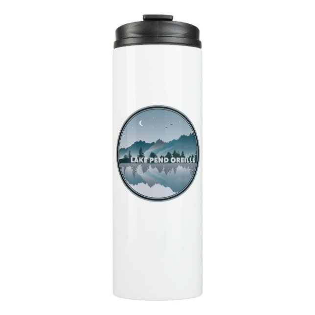 Lake Pend Oreille Idaho Reflection Thermal Tumbler (Front)