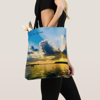 Lake Pepin Sunset: Golden Hour over the Water Tote Bag