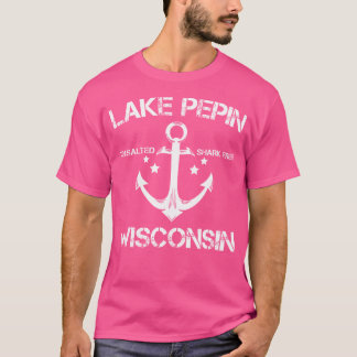 Lake Pepin Wisconsin Funny Fishing Camping Summer  T-Shirt