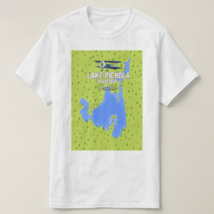 lake Pichola, India travel poster map. T-Shirt