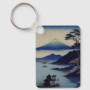 Lake, Pine and Mountain - Japan Key Ring