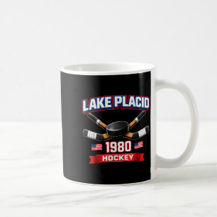 Lake placid 1980 hockey vintage usa puck new york coffee mug