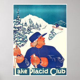 Lake Placid Club,Ski Poster