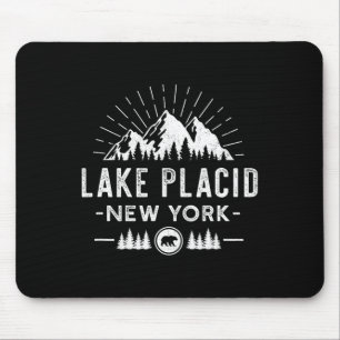 Lake Placid New York - Mountain Skiing Hiking Fish Mouse Pad