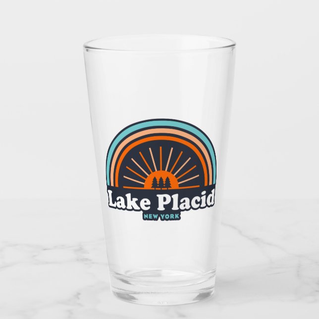 Lake Placid New York Rainbow Glass (Front)