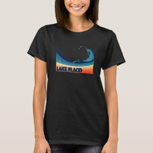 Lake Placid New York Retro Sailing & Fishing Vacat T-Shirt