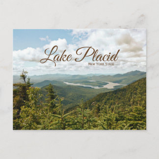 lake placid new york state postcard