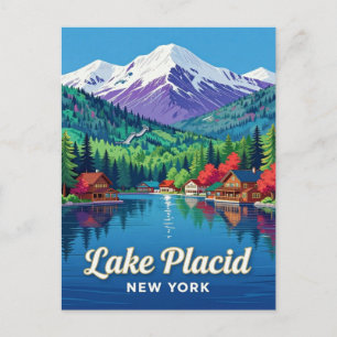 Lake Placid New York Travel 🏔️ Postcard