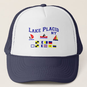 Lake Placid NY Signal Flags Trucker Hat