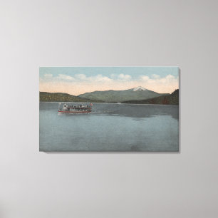 Lake Placid, NY - View of Steamer Doris Canvas Print