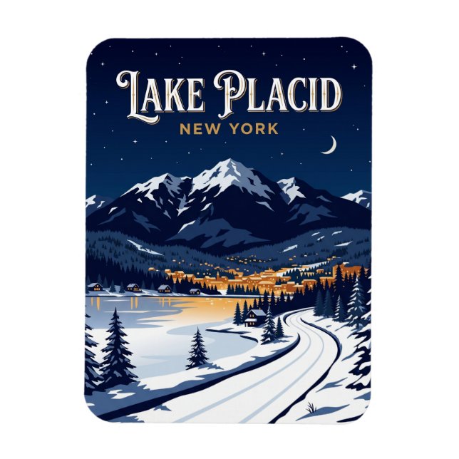 Lake Placid USA Magnet (Vertical)