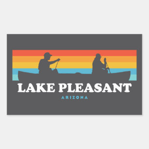 Lake Pleasant Arizona Canoe Rectangular Sticker