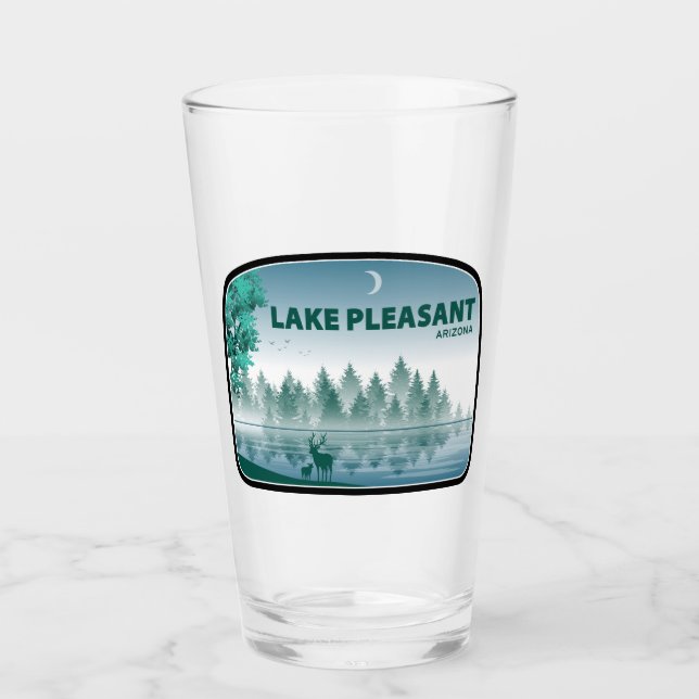 Lake Pleasant Arizona Deer Glass (Front)