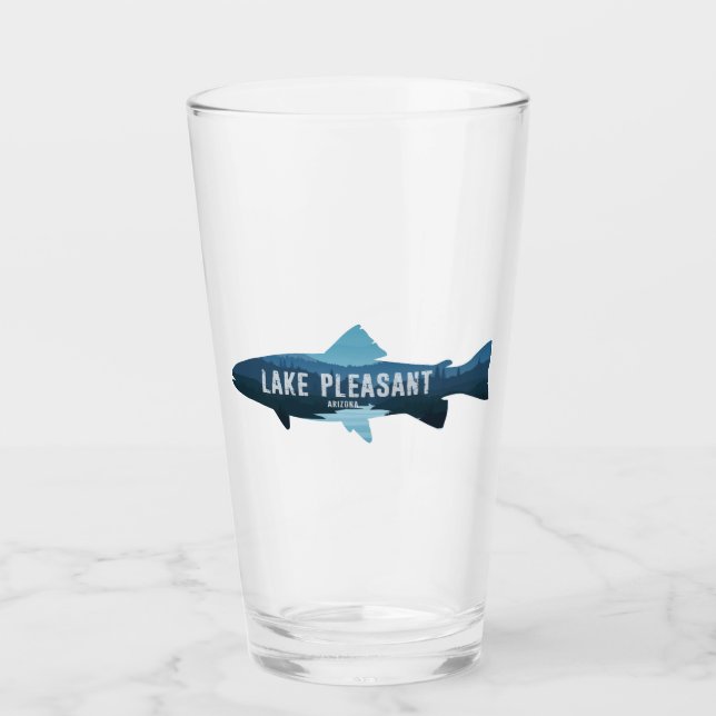 Lake Pleasant Arizona Fish Glass (Front)