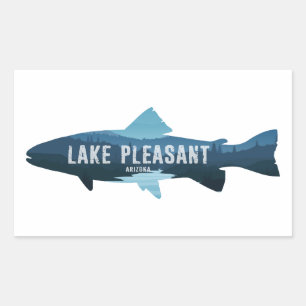 Lake Pleasant Arizona Fish Rectangular Sticker