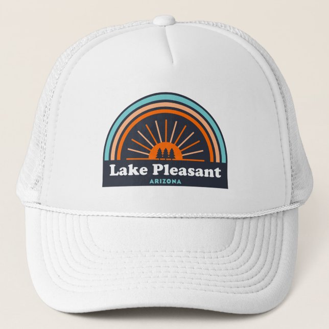 Lake Pleasant Arizona Rainbow Trucker Hat (Front)