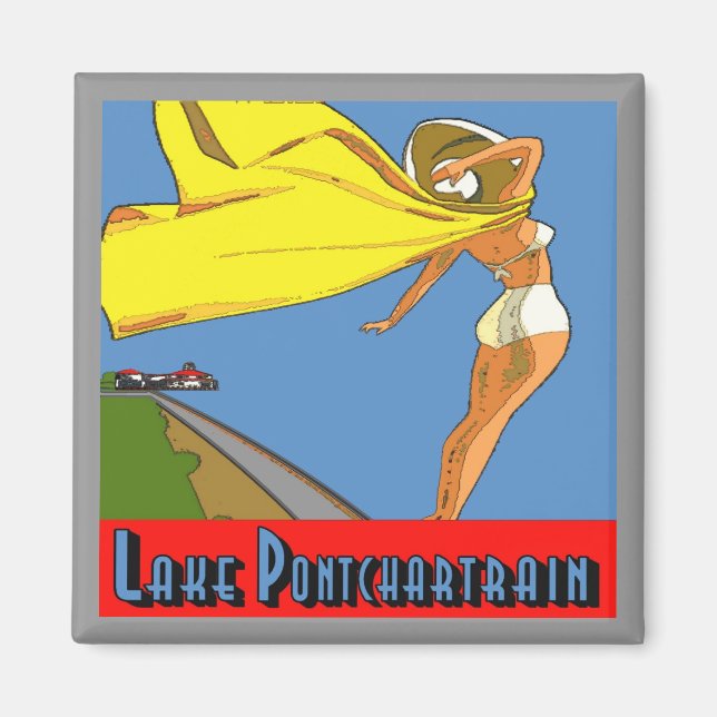 Lake Pontchartrain Poster Magnet (Front)