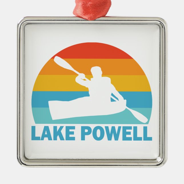 Lake Powell Arizona Utah Kayak Metal Tree Decoration (Front)