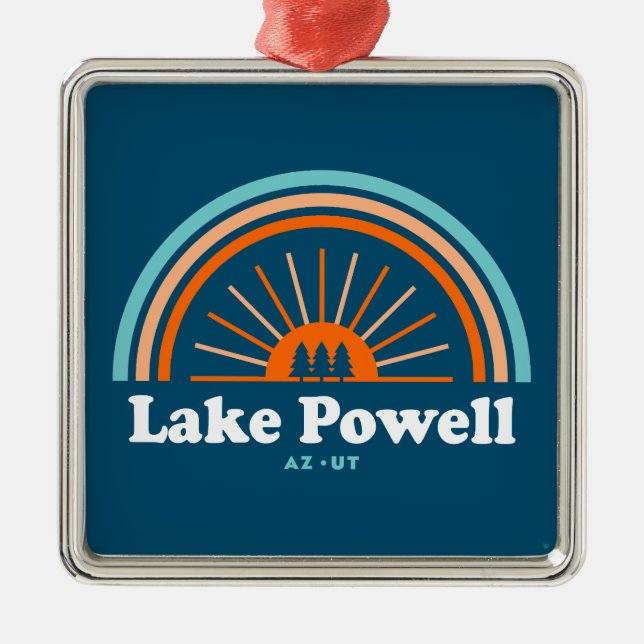 Lake Powell Arizona Utah Rainbow Metal Tree Decoration (Front)