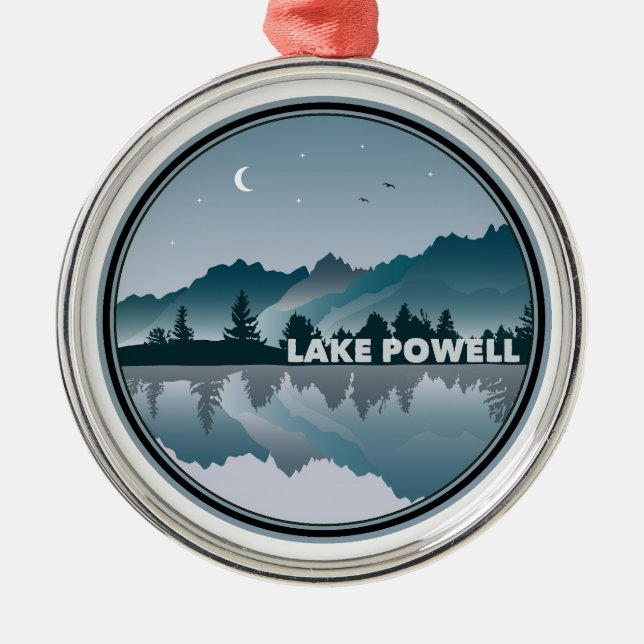 Lake Powell Arizona Utah Reflection Metal Tree Decoration (Front)