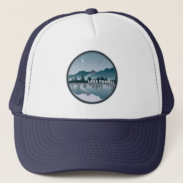 Lake Powell Arizona Utah Reflection Trucker Hat (Front)
