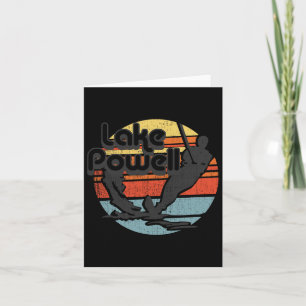 Lake Powell Arizona Water Skiing Retro Vintage Gif Card