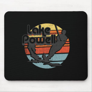 Lake Powell Arizona Water Skiing Retro Vintage Gif Mouse Pad