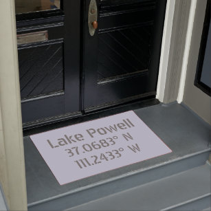 Lake Powell AZ Latitude Longitude Doormat
