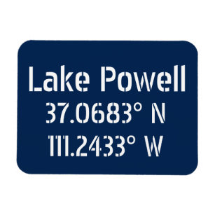 Lake Powell AZ Latitude Longitude  Magnet