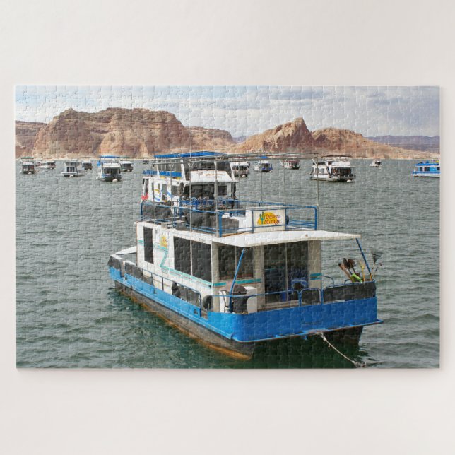 Lake Powell Houseboat, Arizona, USA 2 Jigsaw Puzzle (Horizontal)