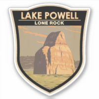 Lake Powell Lone Rock Travel Art Vintage