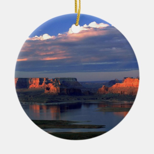 Lake Powell Utah Ceramic Tree Decoration (Front)