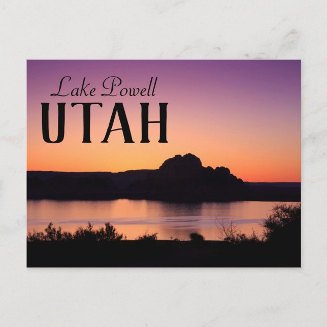 Lake Powell Utah Dawn Postcard (Front)