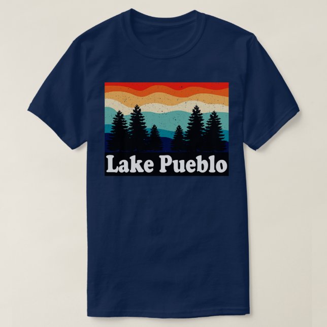 Lake Pueblo Colorado Retro T-Shirt (Design Front)