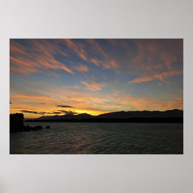 Lake Pukaki Sunset Poster (Front)