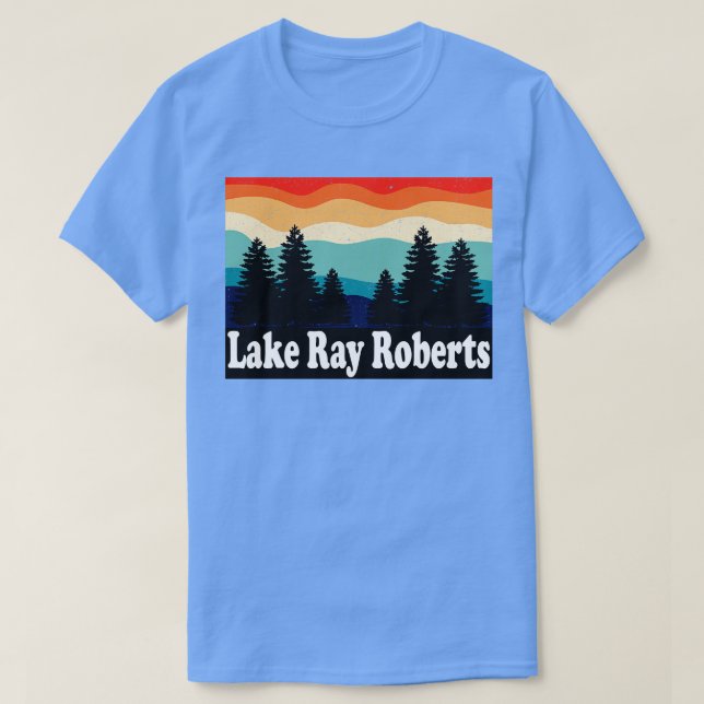 Lake Ray Roberts Retro T-Shirt (Design Front)