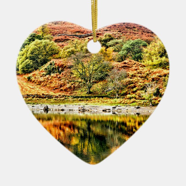 LAKE REFLECTIONS CERAMIC TREE DECORATION (Front)