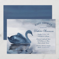 Lake Reflections | Dusty Blue Swan Baby Shower