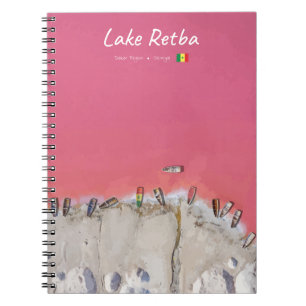 Lake Retba, Senegal - Pink Lake Boats Notebook