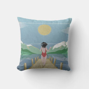 Lake Rotoiti New Zealand Cushion