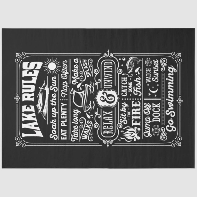 Lake Rules Tissue Paper (Front)