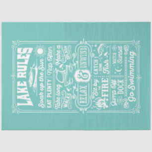 Lake Rules Tissue Paper