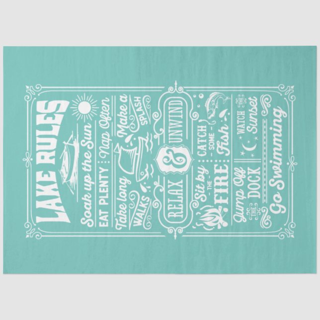 Lake Rules Tissue Paper (Front)