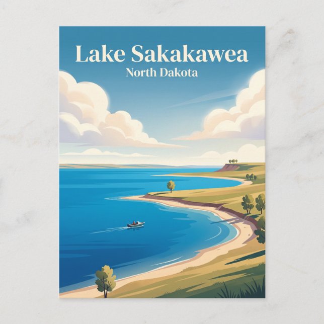 Lake Sakakawea Postcard (Front)