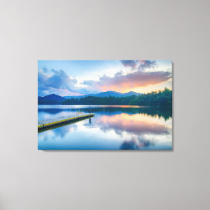 lake santeetlah great smoky mountains sunset canvas print